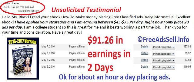 How to Make Money Online Just Placing Free Ads ($50-$150/Day): Easy Home Biz You Can Start Today