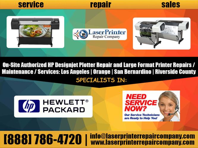 HP Designjet Plotter Wide Format Printer Repair Los Angeles -Ca