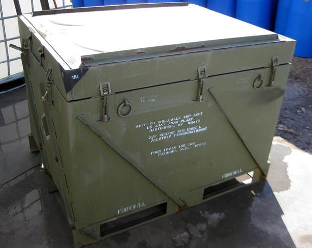 Huge Military Surplus Steel Box - Storage or Burial Box