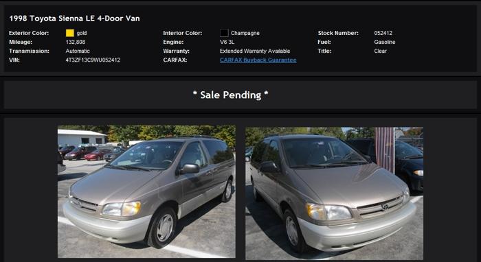 Huge Selection 1998 Toyota Sienna Le