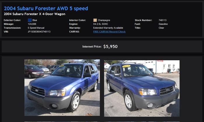 Huge Selection 2004 Subaru Forester AWD 5 Speed