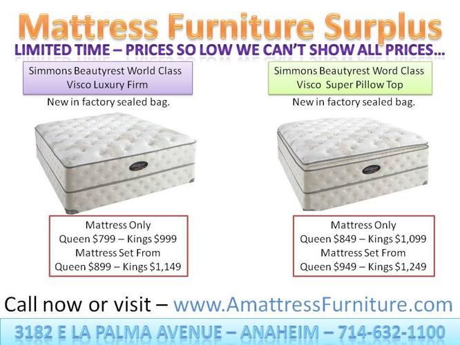 Hundreds of mattress and furniture models in stock