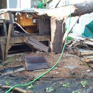 Hurricane Sandy property damage.