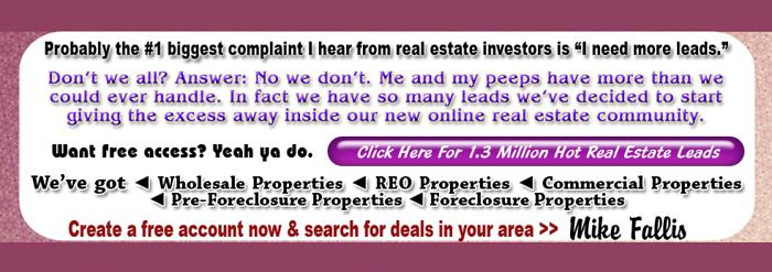 I have Free Leads for Real Estate Investors