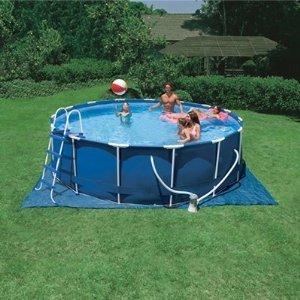 Intex 16' x 48'' Metal Frame Family Pool Complete Package w/ Cover, Ladder, Filter Pump, Ski...