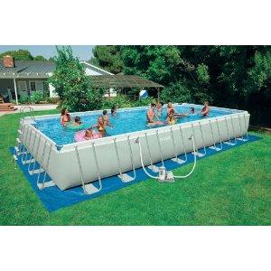 Intex 32 foot x 16 foot x 52 foot Rectangular Ultra Frame Pool Cheap