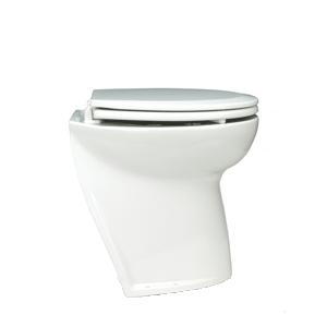 Jabsco Deluxe Flush Electric Toilet - Raw Water - Angled Back (5822.
