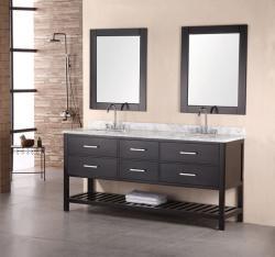 Jasper Modern Double Bathroom Marble Vanity Cabinet- with faucet