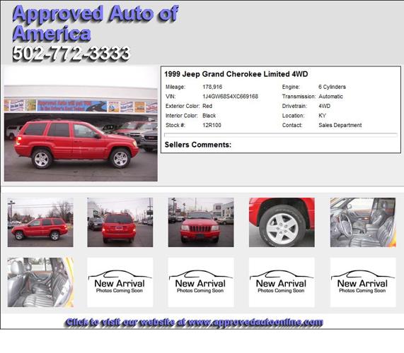 Jeep Grand Cherokee Limited 4WD - Call to Schedule your Test Drive