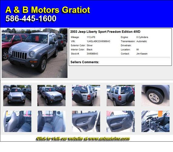 Jeep Liberty Sport Freedom Edition 4WD - Hurry In Today