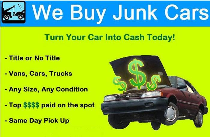 Junk car removal for cash charlotte nc