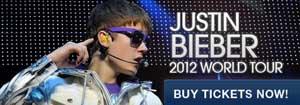 JUSTIN BIEBER ORLANDO Tickets for 2012 Believe World Tour - Don't Wait! Lock in the Best Seats Now!