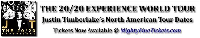 Justin Timberlake The 20/20 Experience World Tour Best Concert Tickets