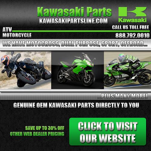 Kawasaki Motorcycle OEM Factory Parts and Accessories. Up to 30% OFF SALE