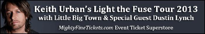 Keith Urban, Little Big Town & Dustin Lynch Concert Tickets 2013 Tour