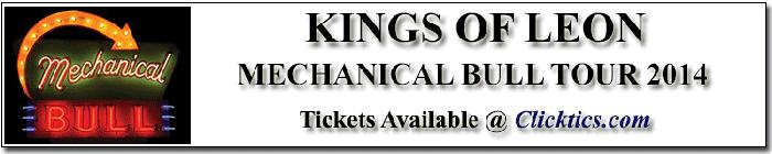 Kings of Leon Concert Tickets Mechanical Bull Tour Birmingham, AL 9/10/14