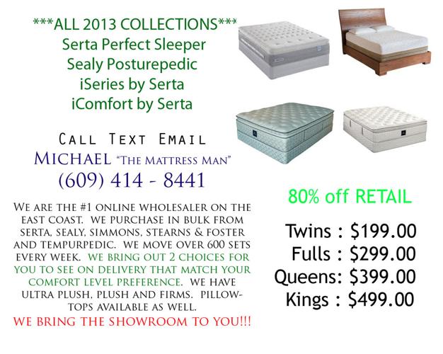 * Kings | Queens | Fulls | Twins - Simmons : Serta : Sealy - Mattress Clearance