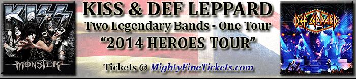 KISS & Def Leppard Tour Concert Clarkston, MI Tickets 2014 DTE Theatre