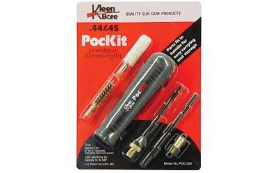 KleenBore PocKit Cleaning Kit 44/45Cal Handgun Blister Card POC226