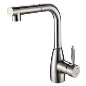 Kraus KPF-2140-SD20 Single Lever Pull Out Kitchen Faucet and Soap Dispenser, Stainless Steel Cheap
