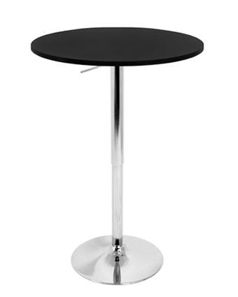 Large Adjustable Bar Table w/ Black Top