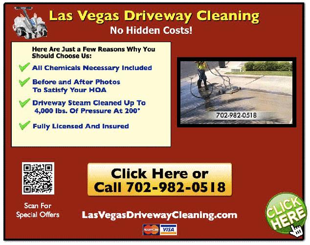Las Vegas Driveway and Concrete Cleaning 702-982-0518