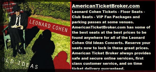 Leonard Cohen Tickets ON SALE Today