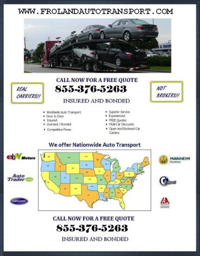 Licensed, Bonded, and Insured Auto Transport Service