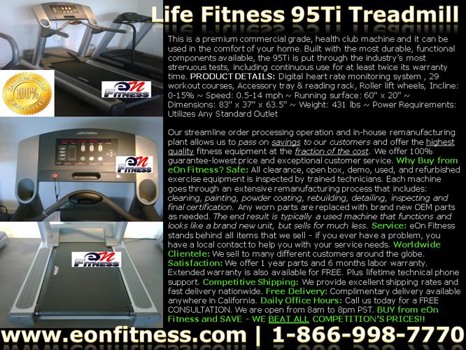 Life Fitness 95Ti Treadmill - SUPERB Shape - PRICE MATCH GUARANTEE!!