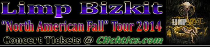 Limp Bizkit Concert Tickets for Tour in Detroit, MI on Oct. 3, 2014