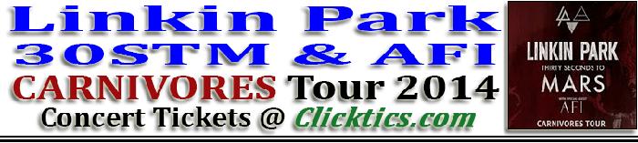 Linkin Park Concert Tickets Carnivores Tour in Clarkston, MI Aug 30, 2014