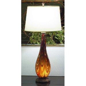 Lite Source LS-20515WHT/ SHD Bruno Art Glass Table Lamp with Night Light and White Shade Cheap