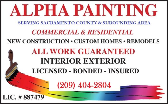 Local painter: Painting contractor in Sacramento CA, call: 209-404-2804