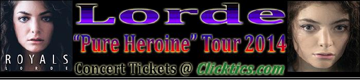 Lorde Concert Tickets Pure Heroine Tour Santa Barbara, CA 10/9/14