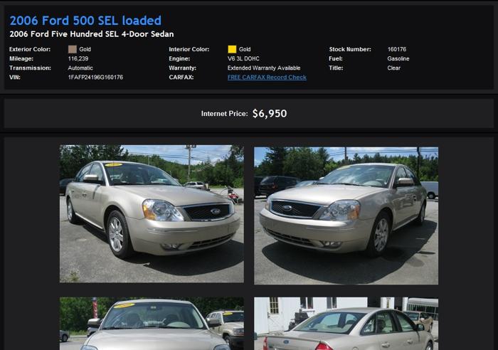 Low Payments 2006 Ford 500 Sel Loaded