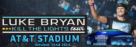LUKE BRYAN Tickets for AT&T Stadium - Arlington, Texas Saturday, October 22nd 2016