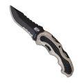 M&P Magic Assist Opening Knife Stainless Steel Blade Champagne AluminumHandle PocketClip