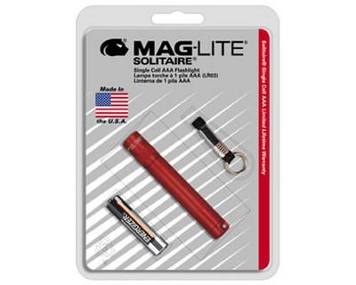 Maglite K3A036 AAA Solitaire Blister Pak Dk Red
