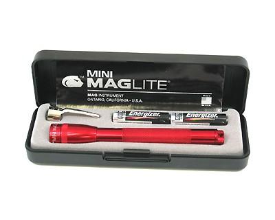 Maglite M3A032 AAA Mini Mag Present-Bat Dk Red