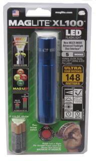 Maglite XL100-S3116 XL 100 3-Cell AAA LED Blister Pack Blue