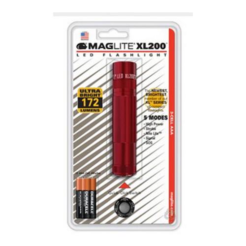 Maglite XL200 3-Cell AAA LED Red Blister XL200-S3036