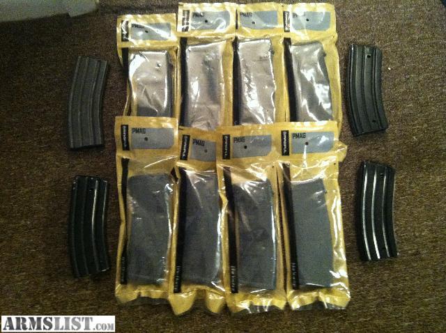Magpul Pmags and 4 aluminum mags