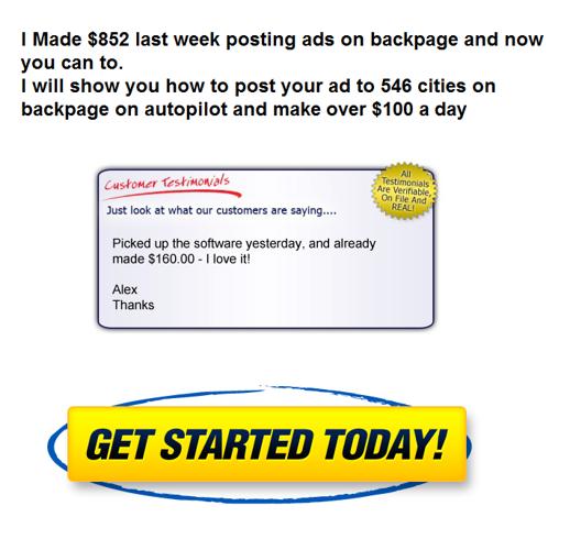 Make $200 A Day On Autopilot Posting Ads On Backpage