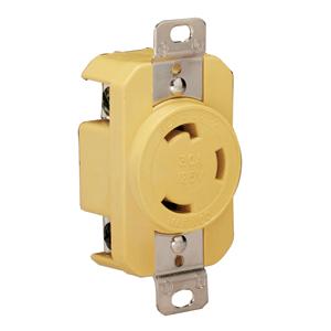 Marinco 305CRR 30A Receptacle - Yellow - 125V (305CRR)
