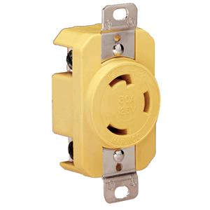 Marinco 305CRR 30A Receptacle - Yellow - 125V (305CRR)
