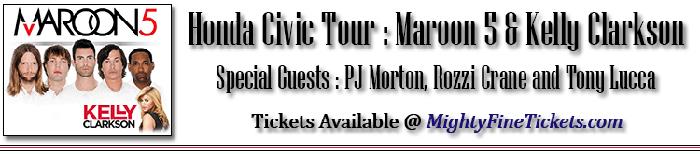 Maroon 5 Honda Civic Tour 2013 Concert Tickets, Tour Dates & Schedule