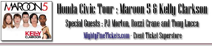 Maroon 5 Tour Mansfield Boston MA Concert Tickets 2013 Comcast Center