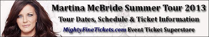 Martina McBride 2013 Concert Biloxi, MS Tickets Beau Rivage Theatre