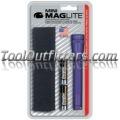 Mini-MagLite® Purple Flashlight Kit with Holster and 2 AA Batteries