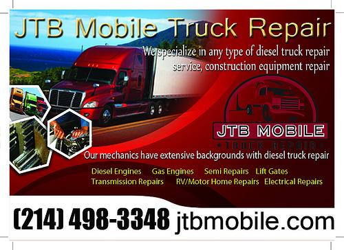 Mobile Diesel Truck repair Call us today 214-498-3348